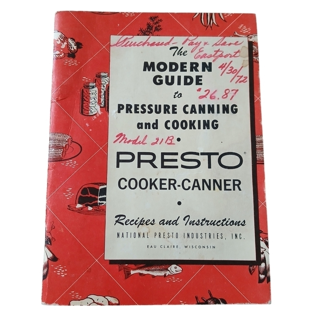 Vintage Red Cookbook with Illustrations The Modern Guide to Pressure Canning